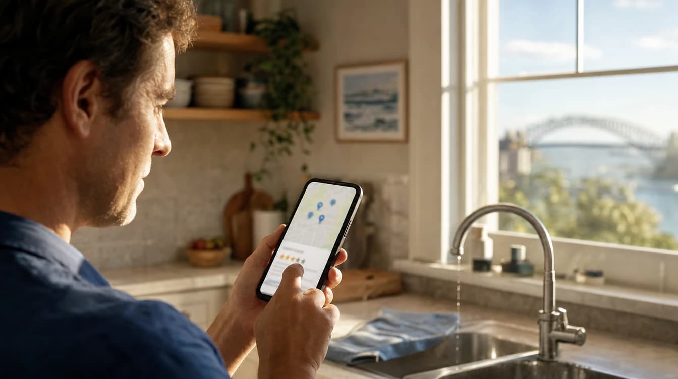 What customers check before contacting a local business